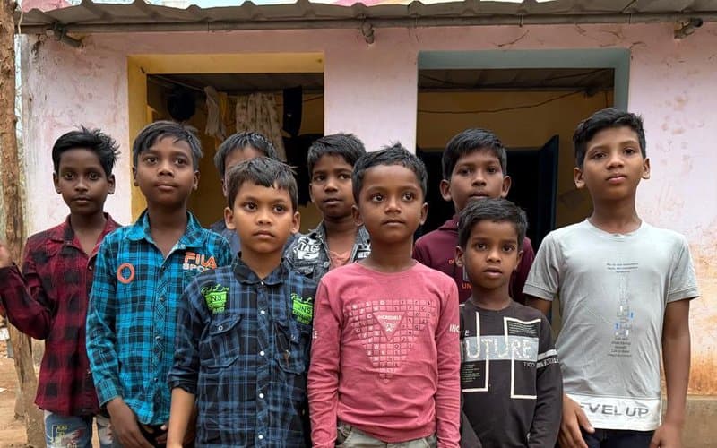 Boys from a tribal village community supported by MERCE Charitable Trust